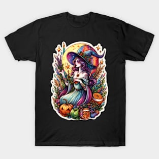 Rainbow Harvest Witch T-Shirt